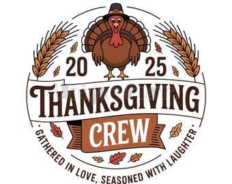 Thanksgiving 2025 PNG Bundle: Matching Family Turkey Design (Digital Download)