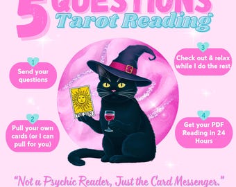 Personalized Tarot Reading: 5 Questions, Insightful Guidance (PDF)