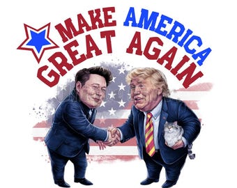 Trump Elon 2024 Design: Political Tee Clip Art (PNG SVG JPG Digital Download)