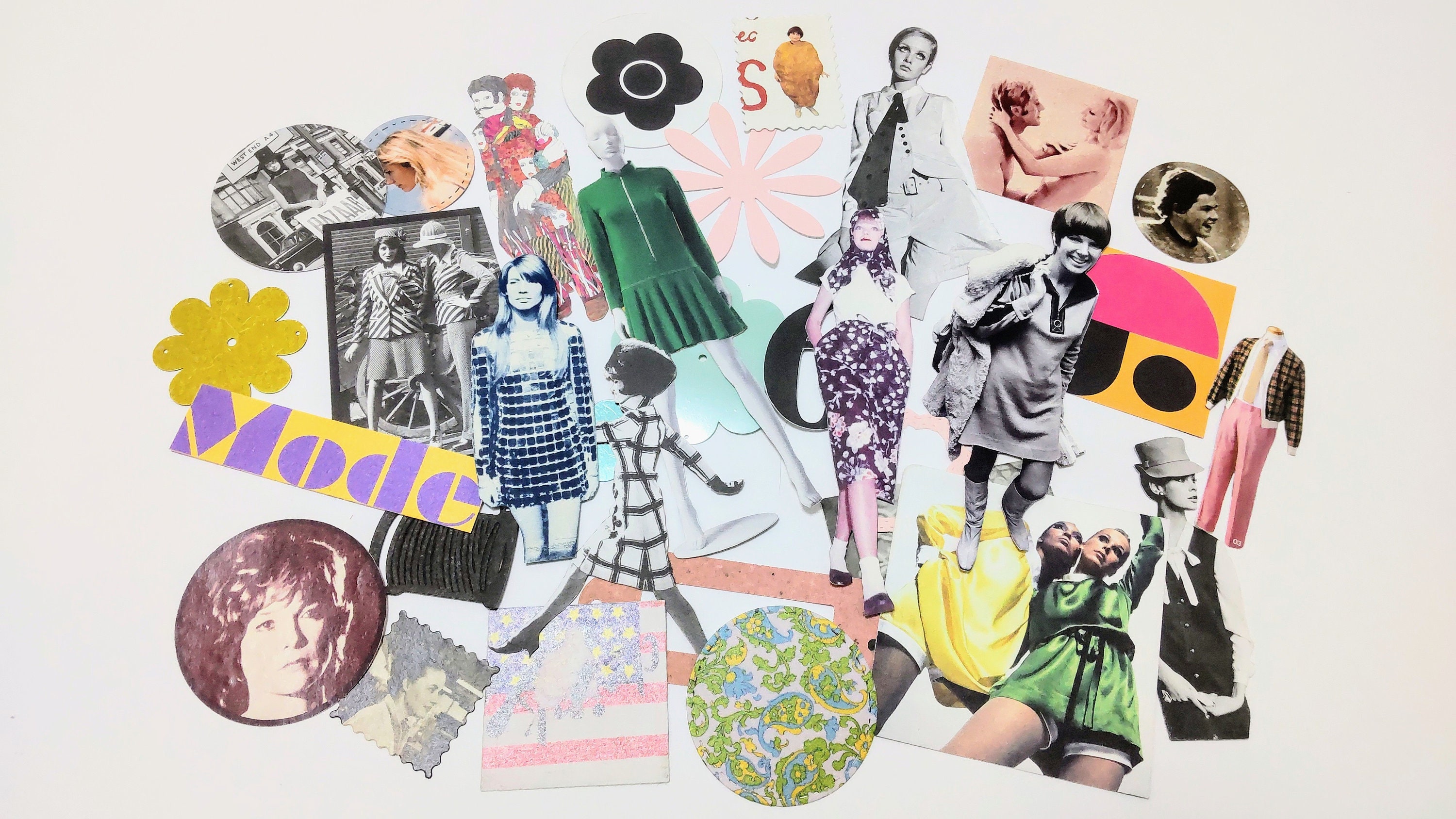 1960s 1970s Themed Ephemera Grab Pack,scrap Pack,collage Materials ...