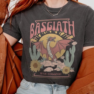 Basgiath War College Dragon Rider Comfort Colors Shirt, Basgiath War College T-Shirt, Fourth Wing Shirt, Dragon Lover Shirt, Bookish Shirt