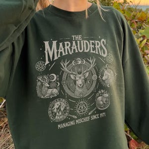 Marauders Sweatshirt Bookish Fandom Merch Dark Academia Subtle Fantasy Book Hoodie Read Booknerd Magic Wizard Sweater Gift for Bookworm