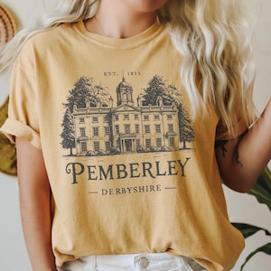 Pemberley Pride And Prejudice Jane Austen Shirt Book T-Shirt Book Lover Gift Bookish Booktok Bookstagram Bookish Gift Book Lover Regency Tee