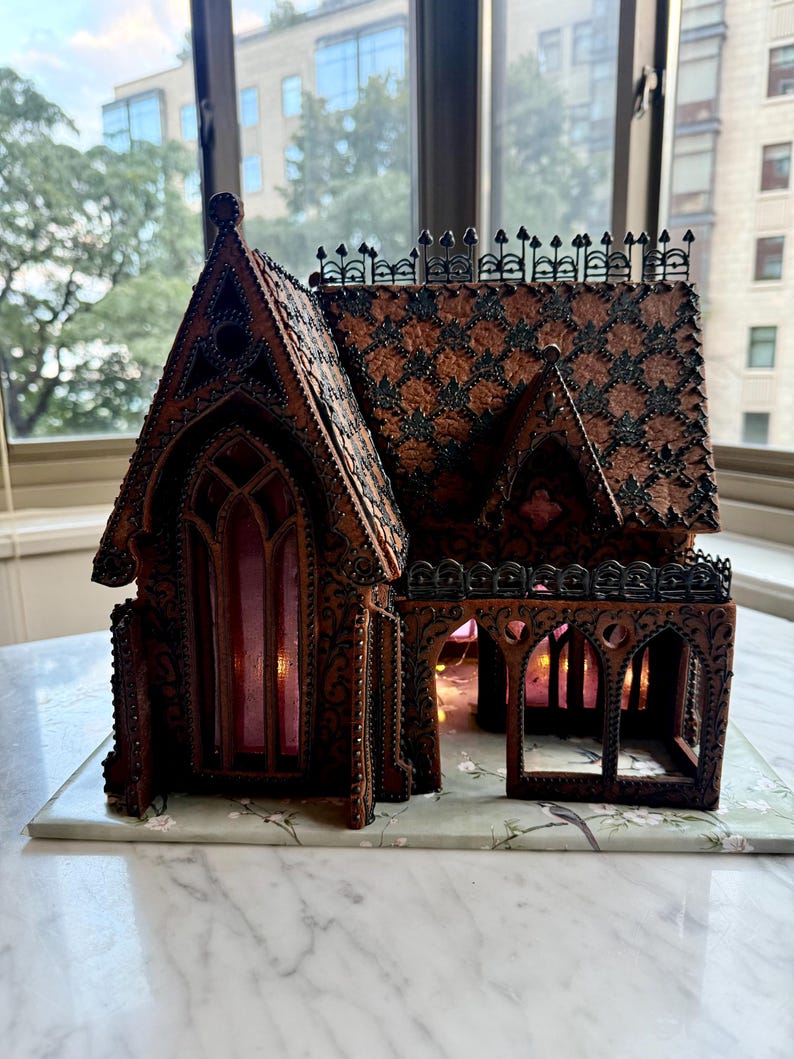 The Victorian Chateau Gingerbread House Template Etsy