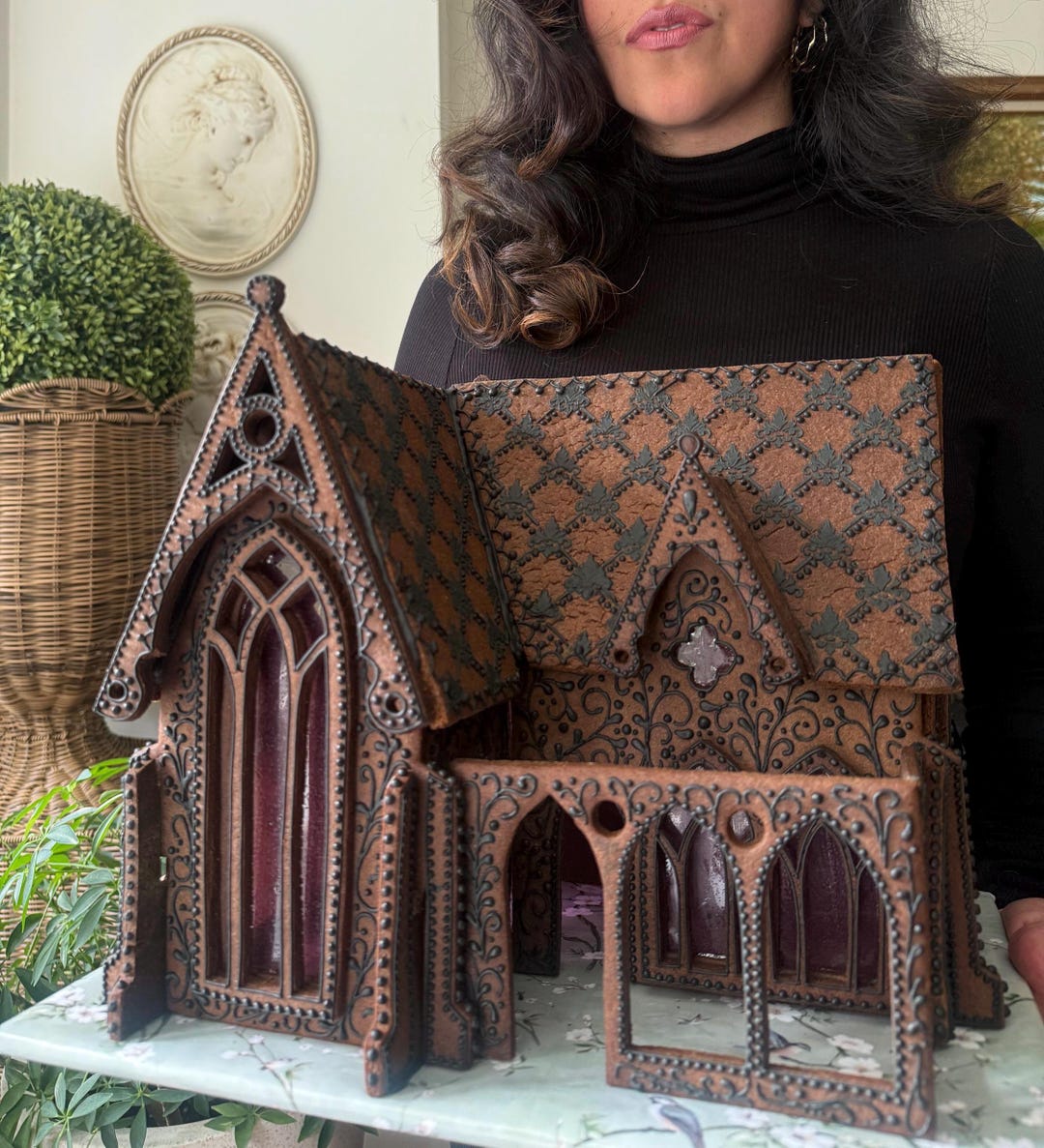 The Victorian Chateau Gingerbread House Template Etsy