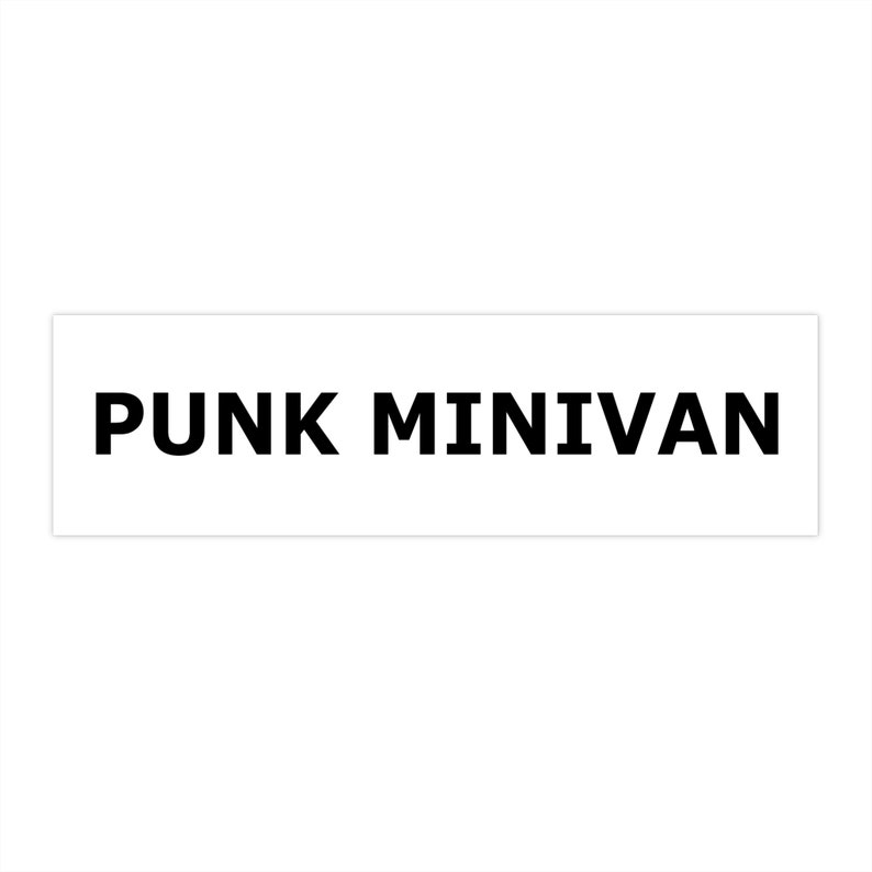 Punk Minivan Bumper Sticker - - Etsy
