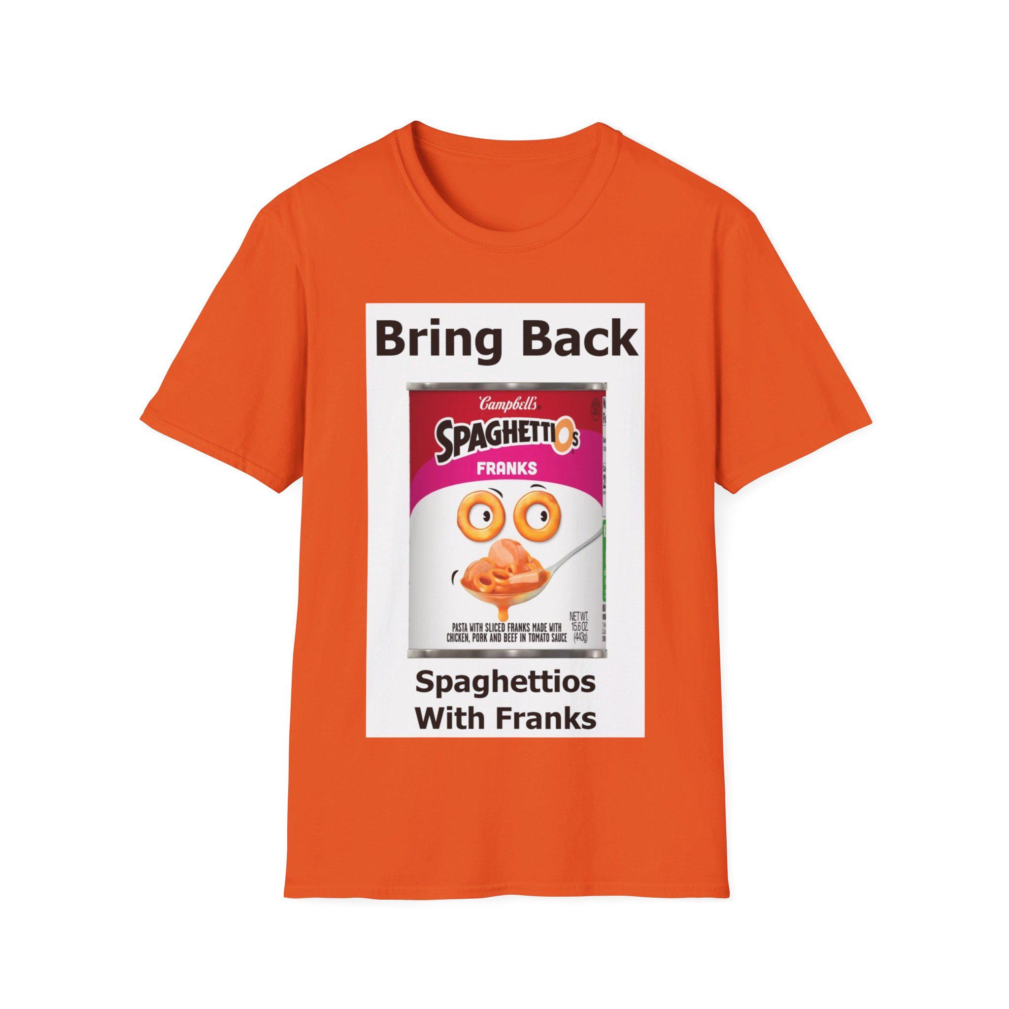 SPAGHETTI トマトTシャツ Bring Back Spaghettios With Franks T-shirt! Please WE NEED THESE
