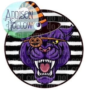 Halloween Mascot Panther Sublimation Digital Design Template Instant Download Printable