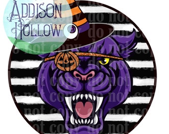 Halloween Mascot Panther Sublimation Digital Design Template Instant Download Printable