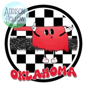 Oklahoma Red flag character Sublimation Digital Design Template Instant Download Printable