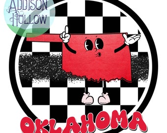 Oklahoma Red flag character Sublimation Digital Design Template Instant Download Printable