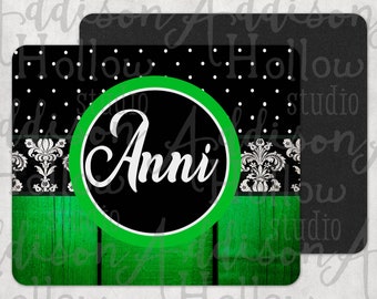 Bunter Regenbogen-Blumennamen-Personalisierte Sublimation DIGITAL DESIGN Vorlage Sofortiger DOWNLOAD für Mousepads