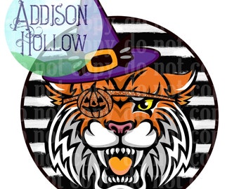 Halloween Mascot Wildcat Sublimation Digital Design Template Instant Download Printable