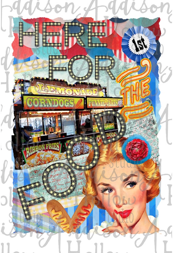 Here for the Fair Food Sublimation Digital Design Template Instant Download Printable