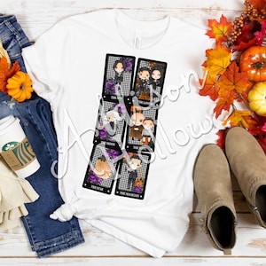 Addams Family Tarot Cards Sublimation Digital Design Template Instant Download