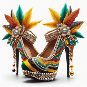 Island gal  High Heel Shoes Clipart | Fashion Stiletto Heels PNG | Glam Shoe Illustration | Digital Download for Scrapbooking