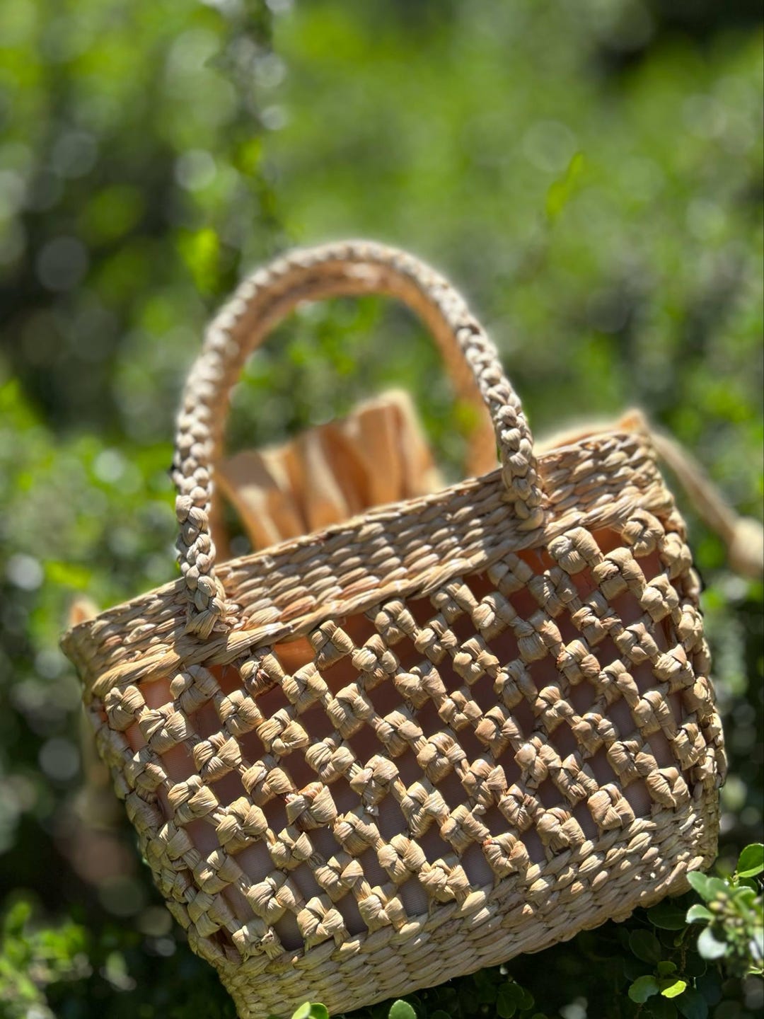 Handmade Water Hyacinth Straw Bag, Summer Purse - Etsy