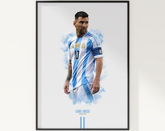 Lionel Messi Argentina Poster: Football Wall Art, 2026 World Cup