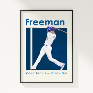 Freddie Freeman Poster, Baseball Poster, MLB Poster, Sports Poster, Los Angeles Dodgers, Wall Art Decor, Baseball Bedroom Decor, MLB Gift