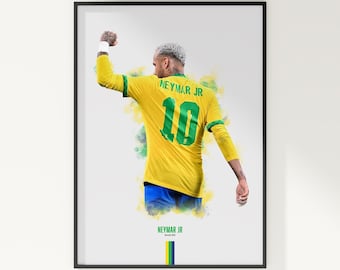 Neymar Jr. Brazilië poster: Voetbal muurdecoratie