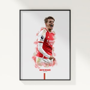 Martin Odegaard Arsenal FC Poster: Premier League Football Wall Art