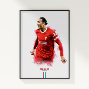 Virgil Van Dijk Liverpool FC Poster: Premier League Football Wall Art