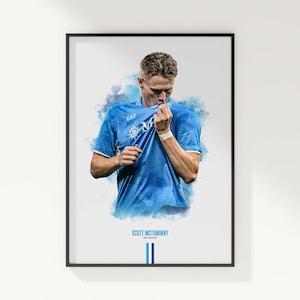 Scott McTominay Poster, Football Poster, Soccer Poster, Sports Poster, Napoli, Wall Art Decor, Football Bedroom Decor, Soccer Gift