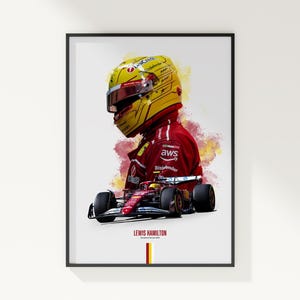 Alice 2025 Poster, Formel 1 Poster, Auto Poster, Sport Poster, Scuderia Ferrari, Wand Kunst Dekor, Formel 1 Schlafzimmer Dekor, F1 Geschenk
