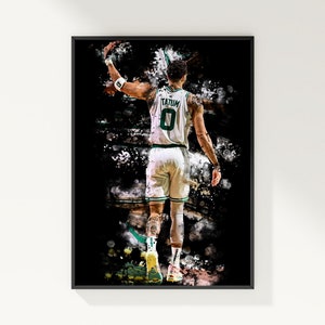 Jayson Tatum Poster, Basketball Poster, NBA Poster, Sports Poster, Boston Celtics, Wall Art Decor, Basketball Bedroom Decor, NBA Gift