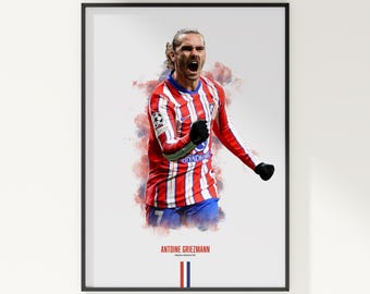 Antoine Griezmann Atletico Madrid Poster: La Liga Football Wall Art