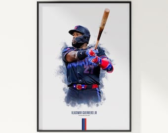 Vladimir Guerrero Jr Poster, Baseball Poster, MLB Poster, Sports Poster, Toronto Blue Jays, Wall Art Decor, Baseball Bedroom Decor, MLB Gift