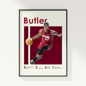 Jimmy Butler Miami Heat Poster: NBA Basketball Wall Art