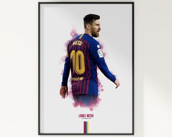 Lionel Messi FC Barcelona Poster: La Liga Football Wall Art