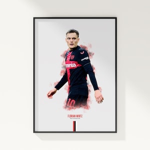 Florian Wirtz Poster, Football Poster, Soccer Poster, Sports Poster, Bayer Leverkusen, Wall Art Decor, Football Bedroom Decor, Soccer Gift