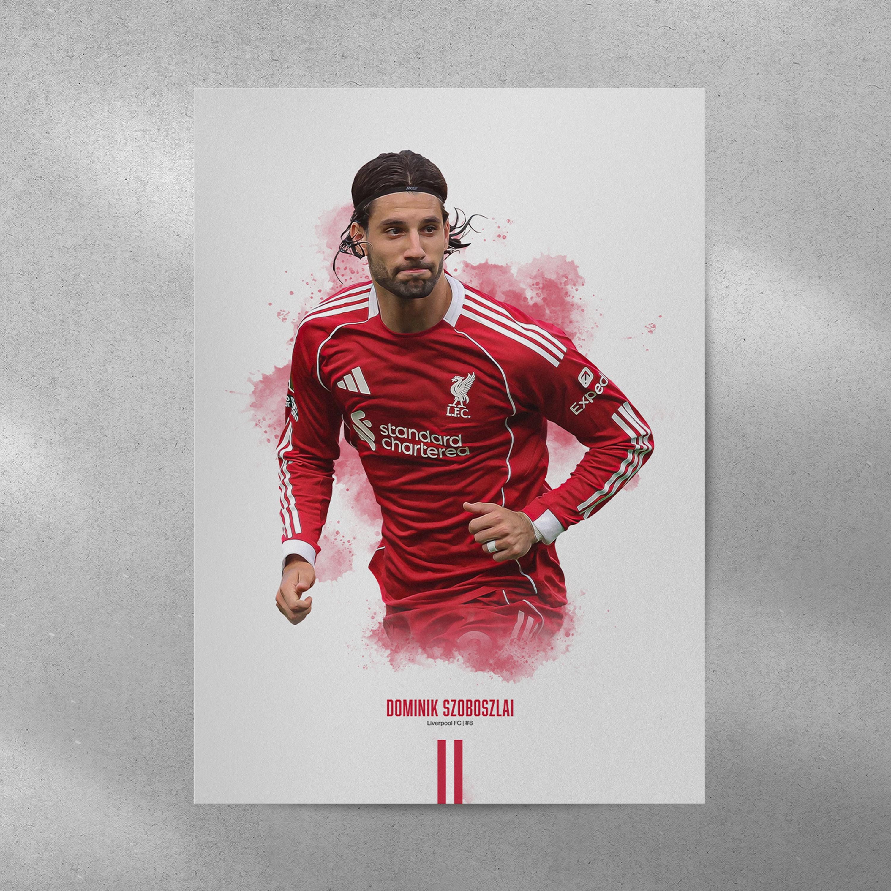 Dominik Szoboszlai 2025/26 Liverpool FC Poster, Football Premier