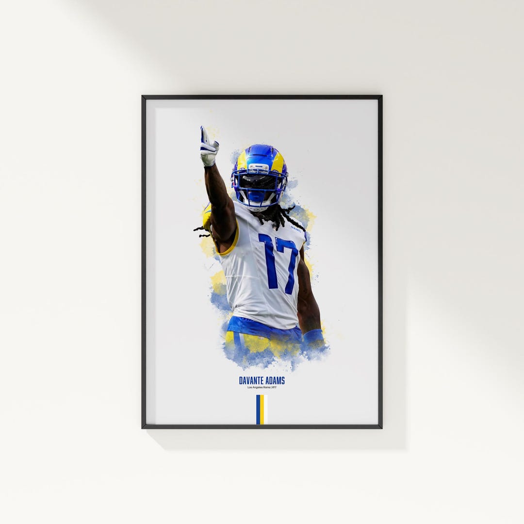 Davante Adams Los Angeles Rams Poster: NFL Football Wall Art - Etsy