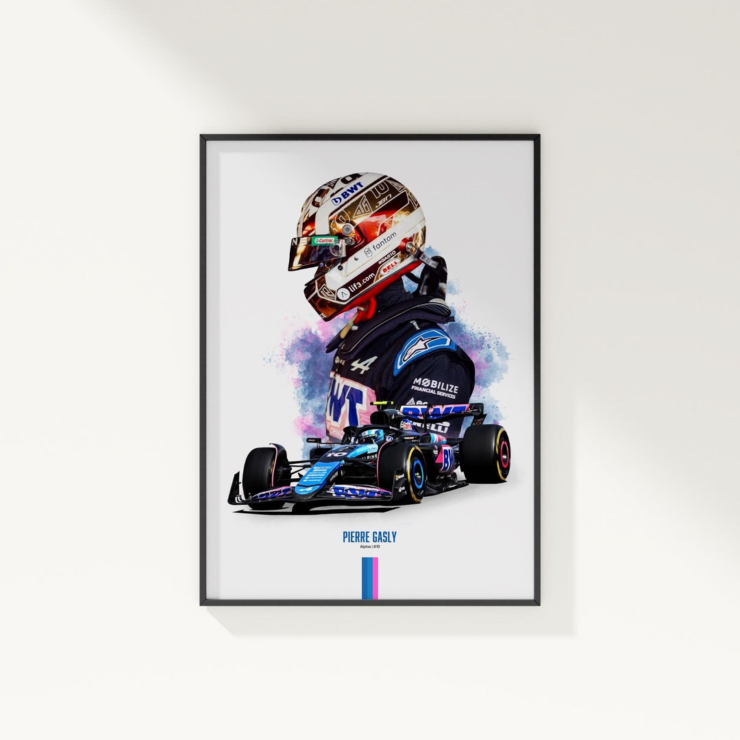 Affiche alpine 2024 Pierre Gasly : oeuvre d'art murale F1 - Etsy France