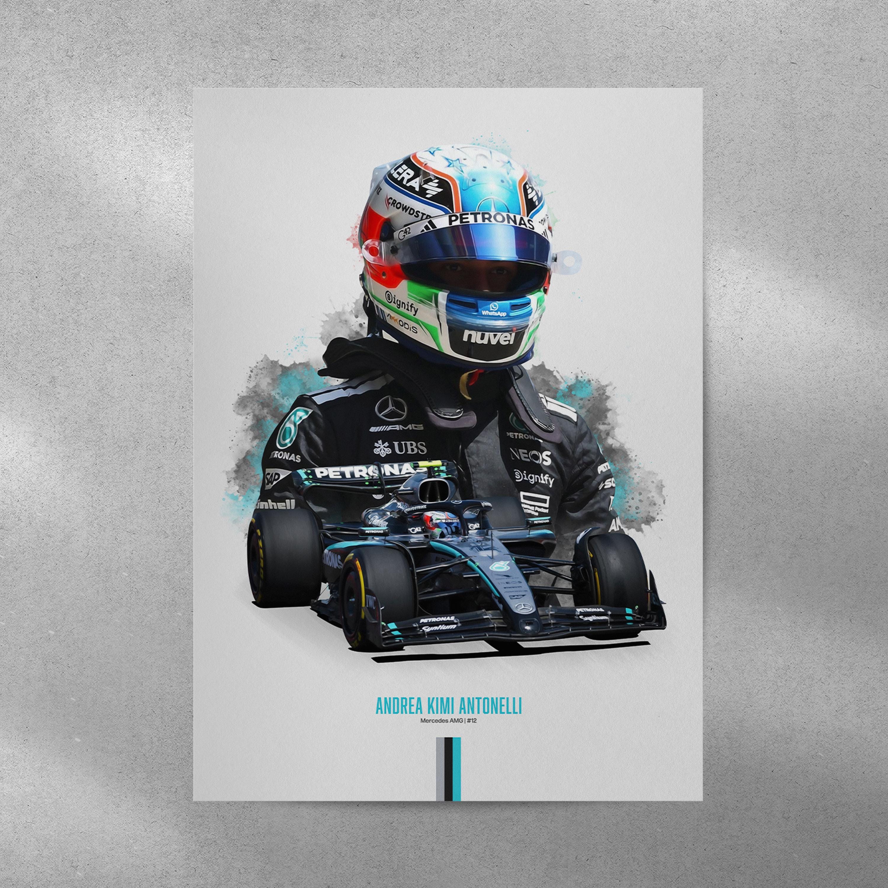 アンドレア・キミ・アントネッリ 2025 メルセデス ポスター: F1