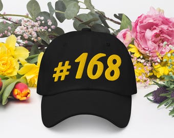 Embroidered 100% Cotton Twill #168 Low Profile Baseball Cap