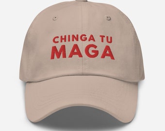 Chinga Tu MAGA Baseball Cap in 4 Farben mit rotem Print