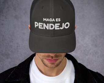 MAGA Es Pendejo Trucker Cap - Cotton/Polyester Blend with Curved Visor