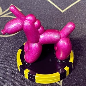 Unicorn Balloon Animal  Poker Card Protectors. 3D Printed and Hand Painted to Order