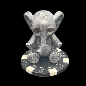 Elephant Poker Card Protector. Custom 3D Printed & Hand Painted to Order