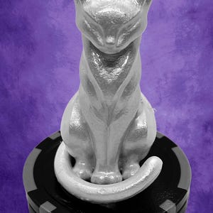 Cat Statue Poker Card Protector. 3D Printed and Hand Painted to Order