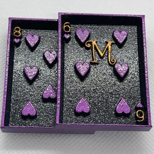 Protecteur de carte de main de poker préféré personnalisé Monogram. Personnalisable pour vous. Impression 3D personnalisée et peinte à la main