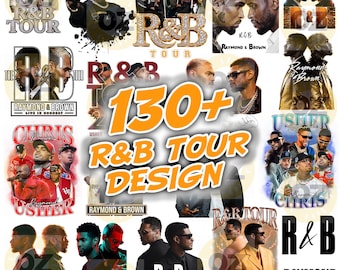 130+ Chris Brown and Usher R&B Tour 2026 PNG Bundle, Raymond and Brown Digital Prints, Concert Poster and Shirt Design, Digital Download