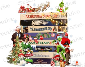 90s Style Christmas png, Christmas Design Png, VHS Tapes, 90s VHS Png, Christmas Movies VHS Png, 90s Christmas Png, Funny Christmas Movie