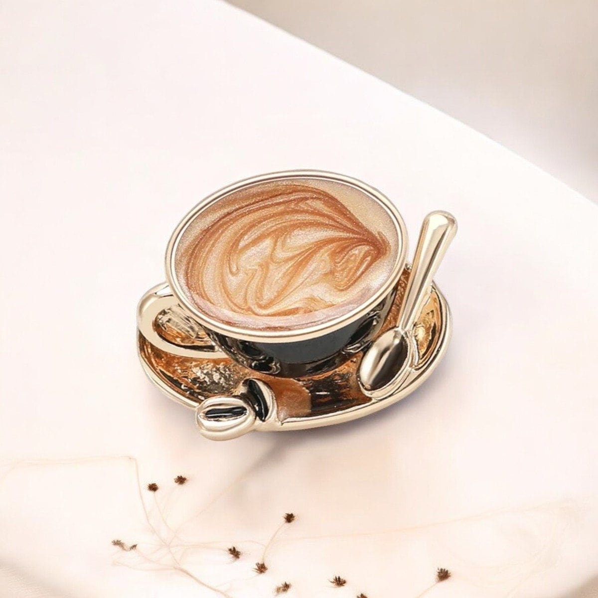 Coffee brooch deals