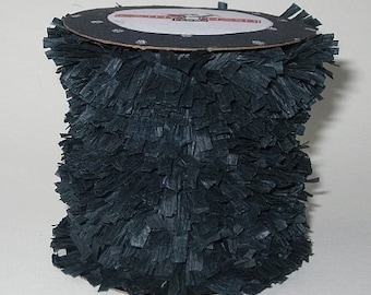 Handmade Black Crepe Paper Fringe