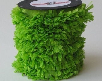 Handmade Crepe Grass Green Fringe